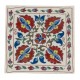 Asian Suzani Pillow Case. 21st Century Hand Embroidered Cotton & Silk Cushion Cover Asian Suzani Pillow Case. 21st Century Hand Embroidered Cotton & Silk Cushion Cover