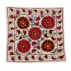 Asian Suzani Pillow Case. New Hand Embroidered Cotton & Silk Cushion Cover