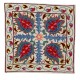 Uzbek Suzani Pillow Case. New Hand Embroidered Cotton & Silk Cushion Cover