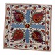 Uzbek Suzani Pillow Case. 21st Century Hand Embroidered Cotton & Silk Cushion Cover