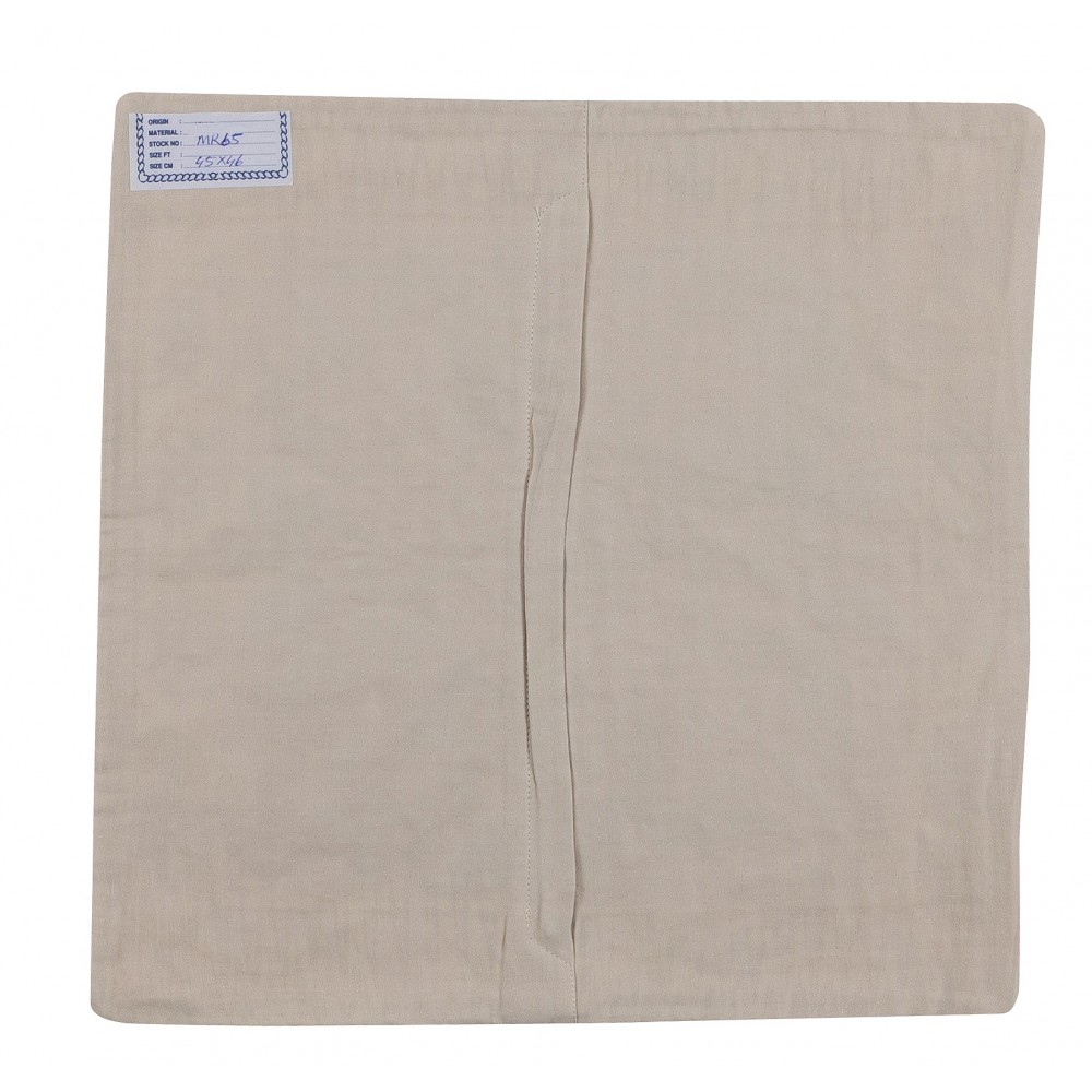 Asian Suzani Pillow Case. 21st Century Hand Embroidered Cotton & Silk Cushion Cover