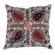 Uzbek Suzani Pillow Case. 21st Century Hand Embroidered Cotton & Silk Cushion Cover Uzbek Suzani Pillow Case. 21st Century Hand Embroidered Cotton & Silk Cushion Cover