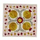 Asian Suzani Pillow Case. 21st Century Hand Embroidered Cotton & Silk Cushion Cover Asian Suzani Pillow Case. 21st Century Hand Embroidered Cotton & Silk Cushion Cover