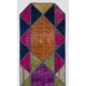 Multicolor Central Anatolian Patchwork Runner Rug for Hallway Decor. Handmade Vintage Corridor Carpet in Vivid Colors