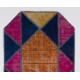 Colorful Handknotted Patchwork Runner Rug for Corridor, Entryway and Hallway Decor | Wool Rug for Kitchen | Stair Rug