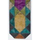 Multicolor Central Anatolian Patchwork Runner Rug for Hallway Decor. Handmade Vintage Corridor Carpet in Vivid Colors