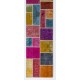 Colorful Patchwork Runner Rug. Handmade Modern Carpet for Hallway Decor