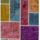 Colorful Patchwork Runner Rug. Handmade Modern Carpet for Hallway Decor