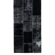 Distressed Look Patchwork Runner Rug in Shades of Black. Handmade Re-Dyed Turkish Vintage Carpet for Hallway Decor