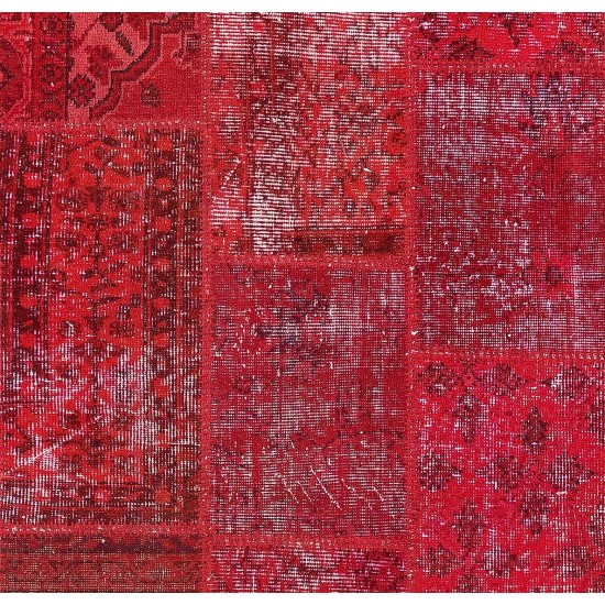 Handmade Patchwork Runner Made from Over-Dyed Vintage Carpets Custom Options Av. Handmade Patchwork Runner Made from Over-Dyed Vintage Carpets Custom Options Av.