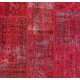 Handmade Patchwork Runner Made from Over-Dyed Vintage Carpets Custom Options Av. Handmade Patchwork Runner Made from Over-Dyed Vintage Carpets Custom Options Av.