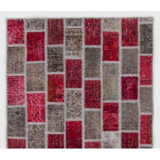 Handmade Patchwork Rug Made from Over-Dyed Vintage Carpets, CUSTOM OPTIONS Av. Handmade Patchwork Rug Made from Over-Dyed Vintage Carpets, CUSTOM OPTIONS Av.