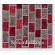 Handmade Patchwork Rug Made from Over-Dyed Vintage Carpets, CUSTOM OPTIONS Av.