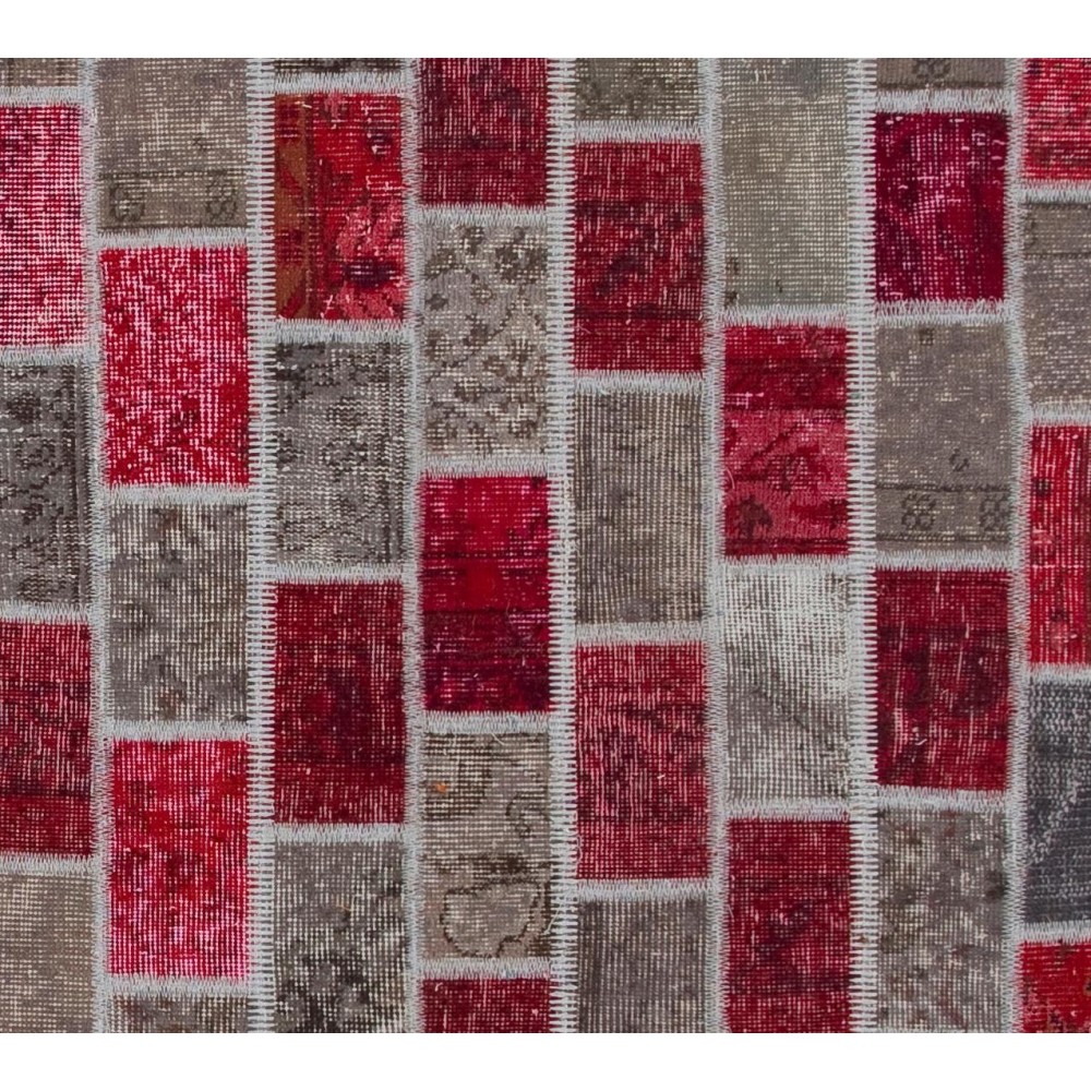 Handmade Patchwork Rug Made from Over-Dyed Vintage Carpets, CUSTOM OPTIONS Av.
