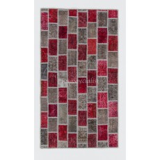 Handmade Patchwork Rug Made from Over-Dyed Vintage Carpets, CUSTOM OPTIONS Av.
