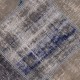 Round Hand-Knotted Gray and Blue Turkish Patchwork Rug | Circular Vintage Overdyed Patchwork Carpet Round Hand-Knotted Gray and Blue Turkish Patchwork Rug | Circular Vintage Overdyed Patchwork Carpet