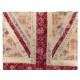 Union Jack British Flag Design Patchwork Rug Made from Re-Dyed Vintage Carpets Union Jack British Flag Design Patchwork Rug Made from Re-Dyed Vintage Carpets