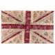 Union Jack British Flag Design Patchwork Rug Made from Re-Dyed Vintage Carpets Union Jack British Flag Design Patchwork Rug Made from Re-Dyed Vintage Carpets