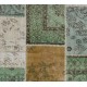 Contemporary Turkish Handmade Patchwork Rug in Yellow, Blue, Green & Beige. Custom Options Available