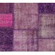 Fuchsia Patchwork Rug Made from Over-Dyed Vintage Carpets Custom Options Av. Fuchsia Patchwork Rug Made from Over-Dyed Vintage Carpets Custom Options Av.