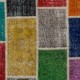 Contemporary Multicolored Overdyed Patchwork Rug | Hand-Knotted Turkish Wool Carpet for Living Room, Dining Room and Entryway Contemporary Multicolored Overdyed Patchwork Rug | Hand-Knotted Turkish Wool Carpet for Living Room, Dining Room and Entryway