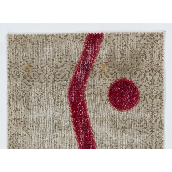 Handmade Patchwork Rug Made from Over-Dyed Vintage Carpets, CUSTOM OPTIONS Av. Handmade Patchwork Rug Made from Over-Dyed Vintage Carpets, CUSTOM OPTIONS Av.