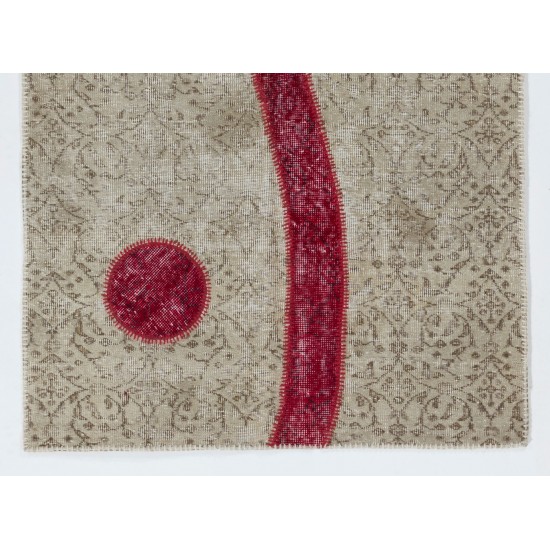 Handmade Patchwork Rug Made from Over-Dyed Vintage Carpets, CUSTOM OPTIONS Av. Handmade Patchwork Rug Made from Over-Dyed Vintage Carpets, CUSTOM OPTIONS Av.