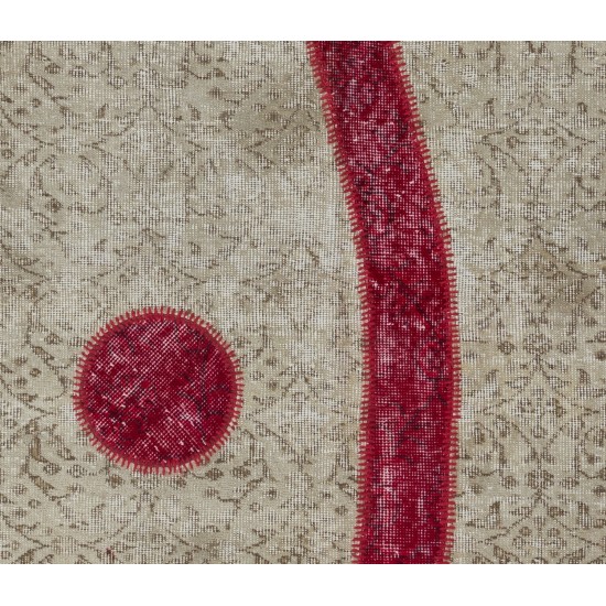 Handmade Patchwork Rug Made from Over-Dyed Vintage Carpets, CUSTOM OPTIONS Av. Handmade Patchwork Rug Made from Over-Dyed Vintage Carpets, CUSTOM OPTIONS Av.