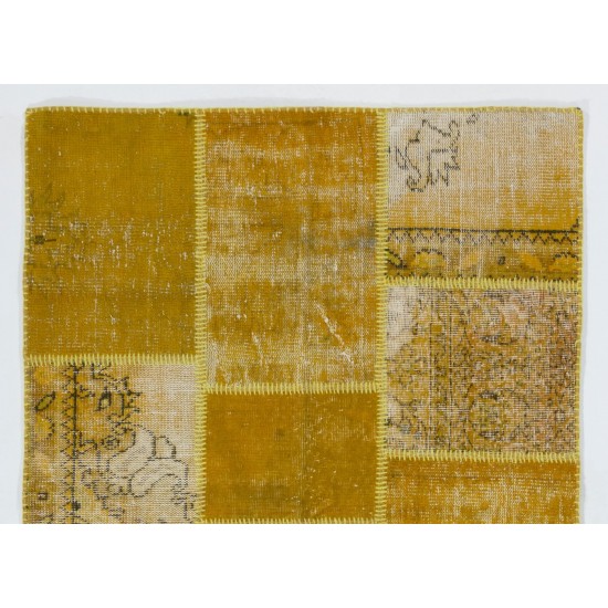 Handmade Patchwork Rug Made from Over-Dyed Vintage Carpets. Custom Options Av. Handmade Patchwork Rug Made from Over-Dyed Vintage Carpets. Custom Options Av.