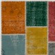 Contemporary Multicolored Overdyed Patchwork Rug | Hand-Knotted Turkish Wool Carpet for Living Room, Dining Room and Entryway Contemporary Multicolored Overdyed Patchwork Rug | Hand-Knotted Turkish Wool Carpet for Living Room, Dining Room and Entryway
