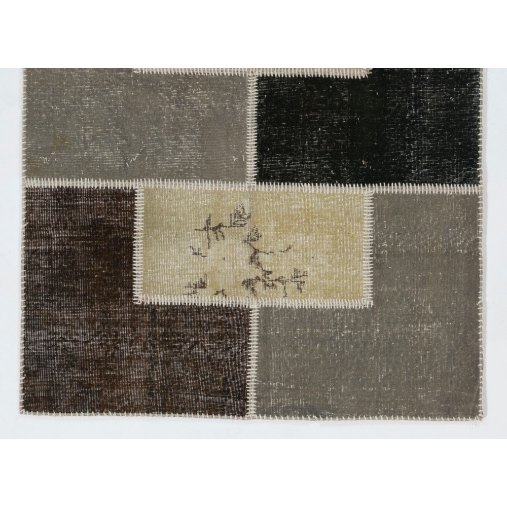 Handmade Patchwork Rug Made from Over-Dyed Vintage Carpets, CUSTOM OPTIONS Av.