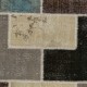 Contemporary Beige, Gray, Black and Brown Patchwork Rug | Hand-Knotted Overdyed Turkish Wool Carpet for Living Room and Bedroom