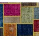 Handmade Patchwork Rug Made from Over-Dyed Vintage Carpets. Custom Options Av.