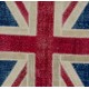 Union Jack British Flag Design Patchwork Rug Made from Re-Dyed Vintage Carpets