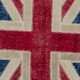 Handmade Patchwork Rug | Union Jack British Flag Design Carpet in Dark Blue, Red & Beige | United Kingdom Flag Rug Tapestry Handmade Patchwork Rug | Union Jack British Flag Design Carpet in Dark Blue, Red & Beige | United Kingdom Flag Rug Tapestry