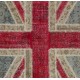Union Jack British Flag Design Patchwork Rug Made from Re-Dyed Vintage Carpets
