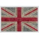 Union Jack British Flag Design Patchwork Rug Made from Re-Dyed Vintage Carpets