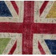 Union Jack British Flag Design Patchwork Rug Made from Re-Dyed Vintage Carpets