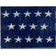 American Flag Design Patchwork Rug Made from ReDyed Vintage Carpets, Custom Options Av