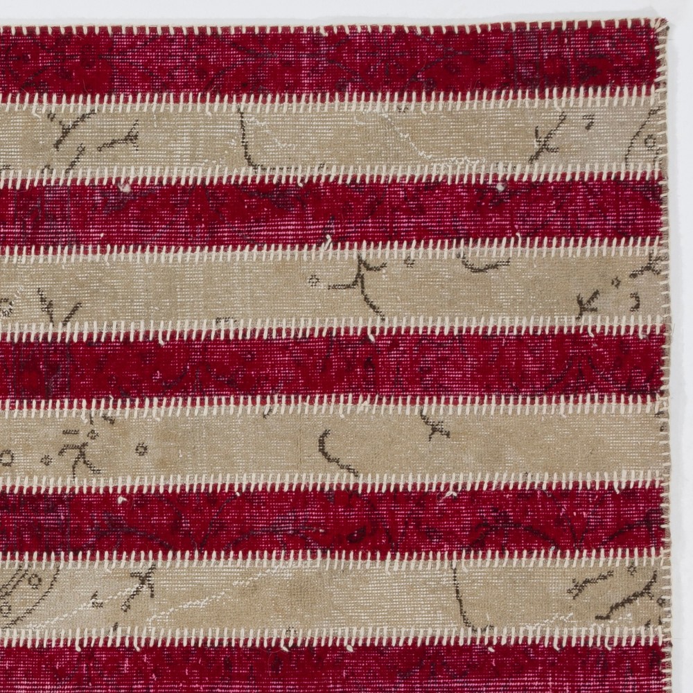 American Flag Design Patchwork Rug Made from ReDyed Vintage Carpets, Custom Options Av American Flag Design Patchwork Rug Made from ReDyed Vintage Carpets, Custom Options Av