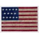 American Flag Design Patchwork Rug Made from ReDyed Vintage Carpets, Custom Options Av