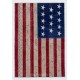 American Flag Design Patchwork Rug Made from ReDyed Vintage Carpets, Custom Options Av