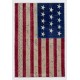 American Flag Design Patchwork Rug Made from ReDyed Vintage Carpets, Custom Options Av