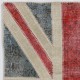 Modern Handmade Patchwork Rug with Union Jack British Flag Design | Hand-Knotted Turkish Carpet
