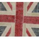 Union Jack British Flag Design Patchwork Rug Made from Re-Dyed Vintage Carpets