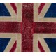 British Flag Union Jack Design Patchwork Rug Made from Re-Dyed Vintage Carpets