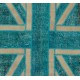 British Flag Union Jack Design Patchwork Rug Made from Re-Dyed Vintage Carpets