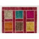 Handmade Patchwork Rug Made from Over-Dyed Vintage Carpets, CUSTOM OPTIONS Av.