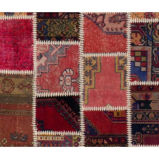 Handmade Patchwork Rug Made from Vintage Village Rugs, CUSTOM OPTIONS Av. Handmade Patchwork Rug Made from Vintage Village Rugs, CUSTOM OPTIONS Av.