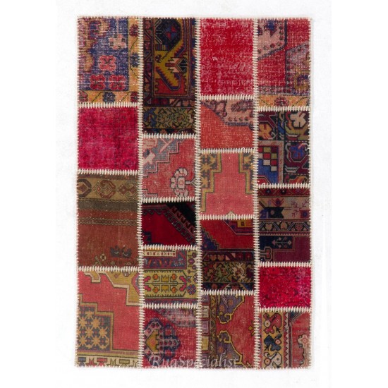 Handmade Patchwork Rug Made from Vintage Village Rugs, CUSTOM OPTIONS Av.